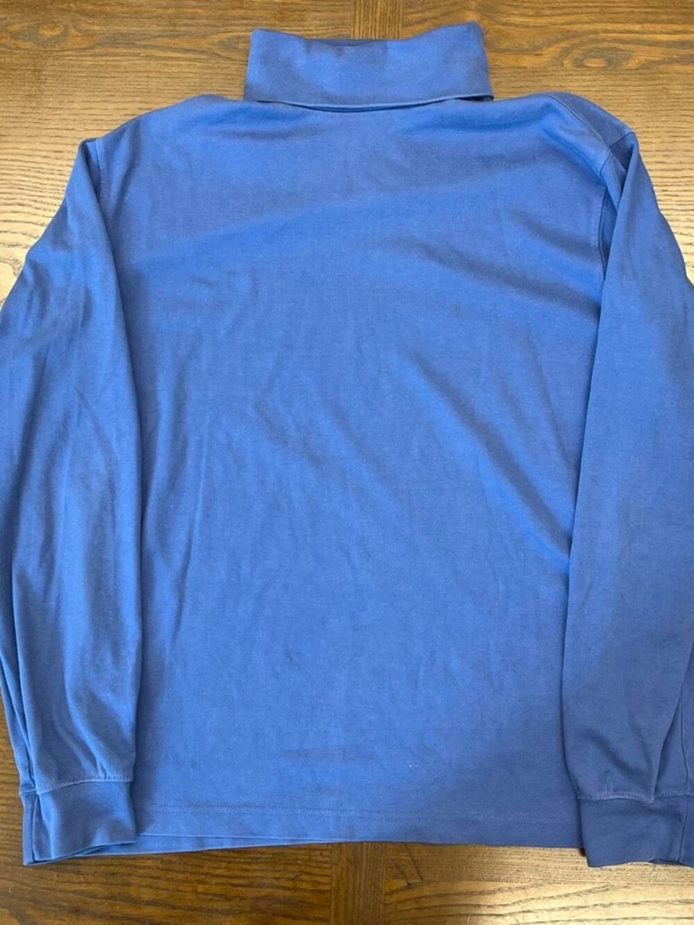 Lands’ End Turtleneck Long Sleeve Shirt Blue L
